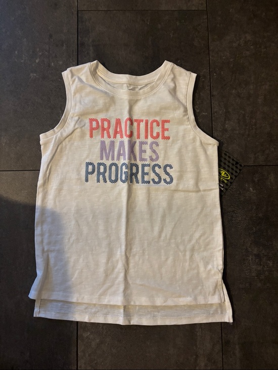 Athletic Works Other - Athletic Works White Tank Top with Red, Purple & Blue Text